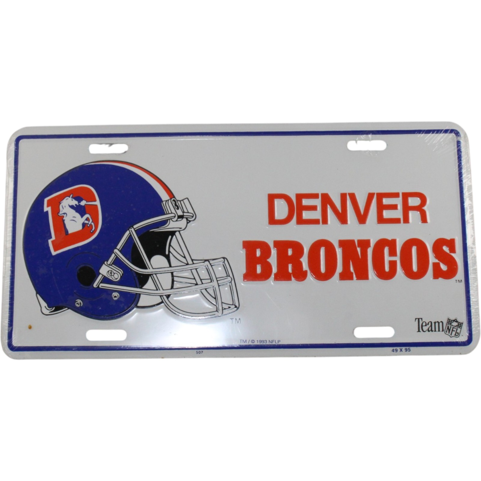 Denver Broncos Vintage 1975-1996 Metal Automotive License Plate 55353