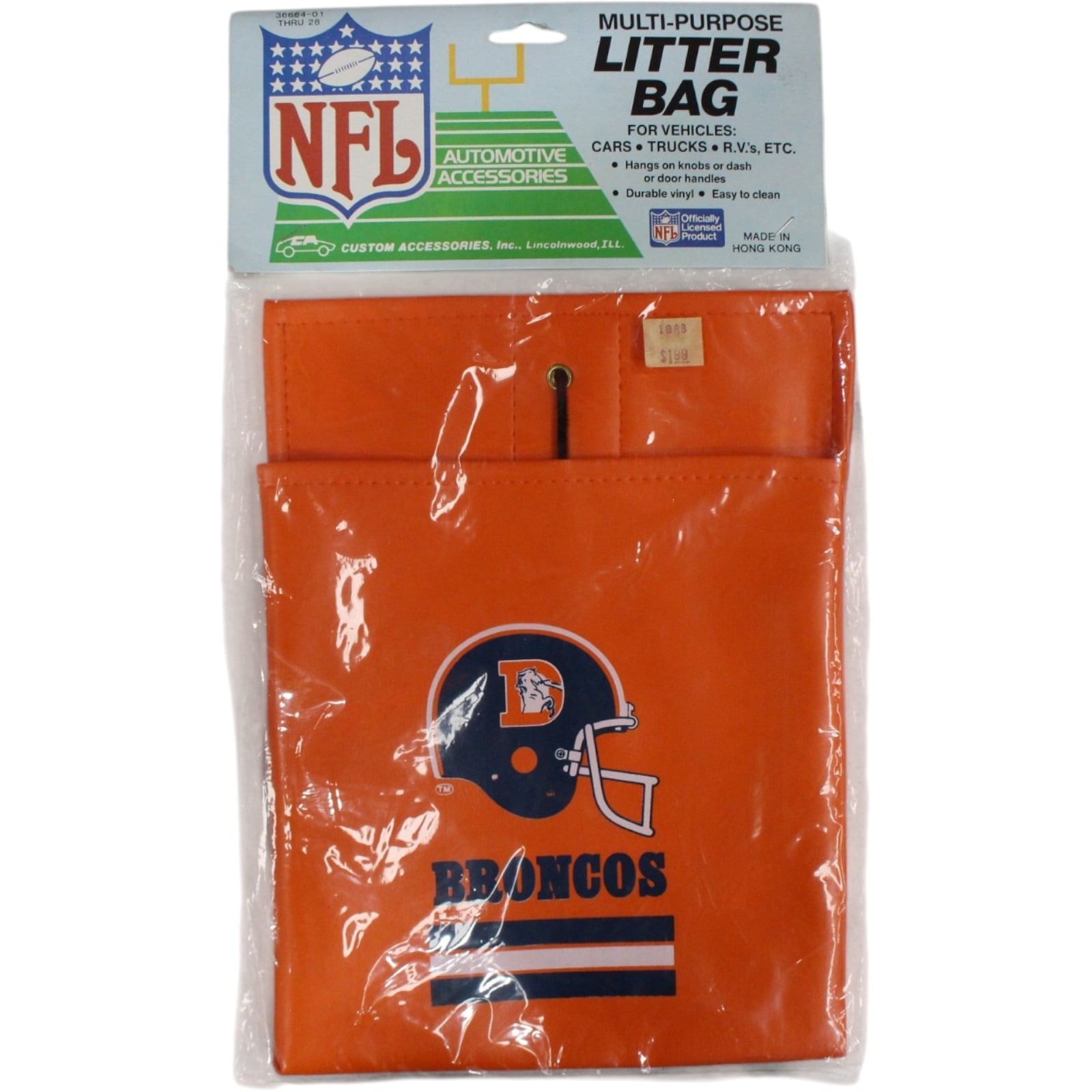 Denver Broncos Vintage Vehicle Trash Bag Multi-Purpose Litter Bag 57499 1 Denver Broncos Vintage Vehicle Trash Bag Multi-Purpose Litter Bag 57499