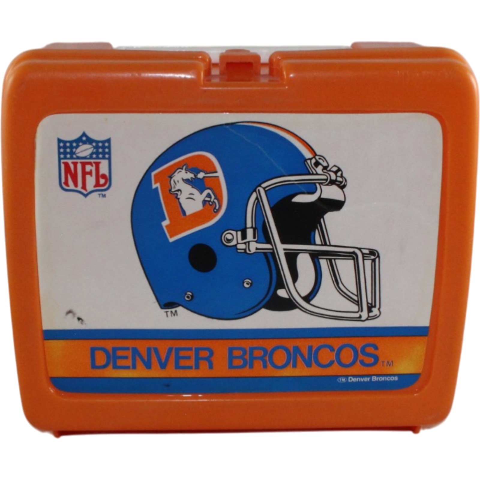 Denver Broncos Hard Plastic Lunch Box No Thermos 55299 2 Denver Broncos Hard Plastic Lunch Box No Thermos 55299
