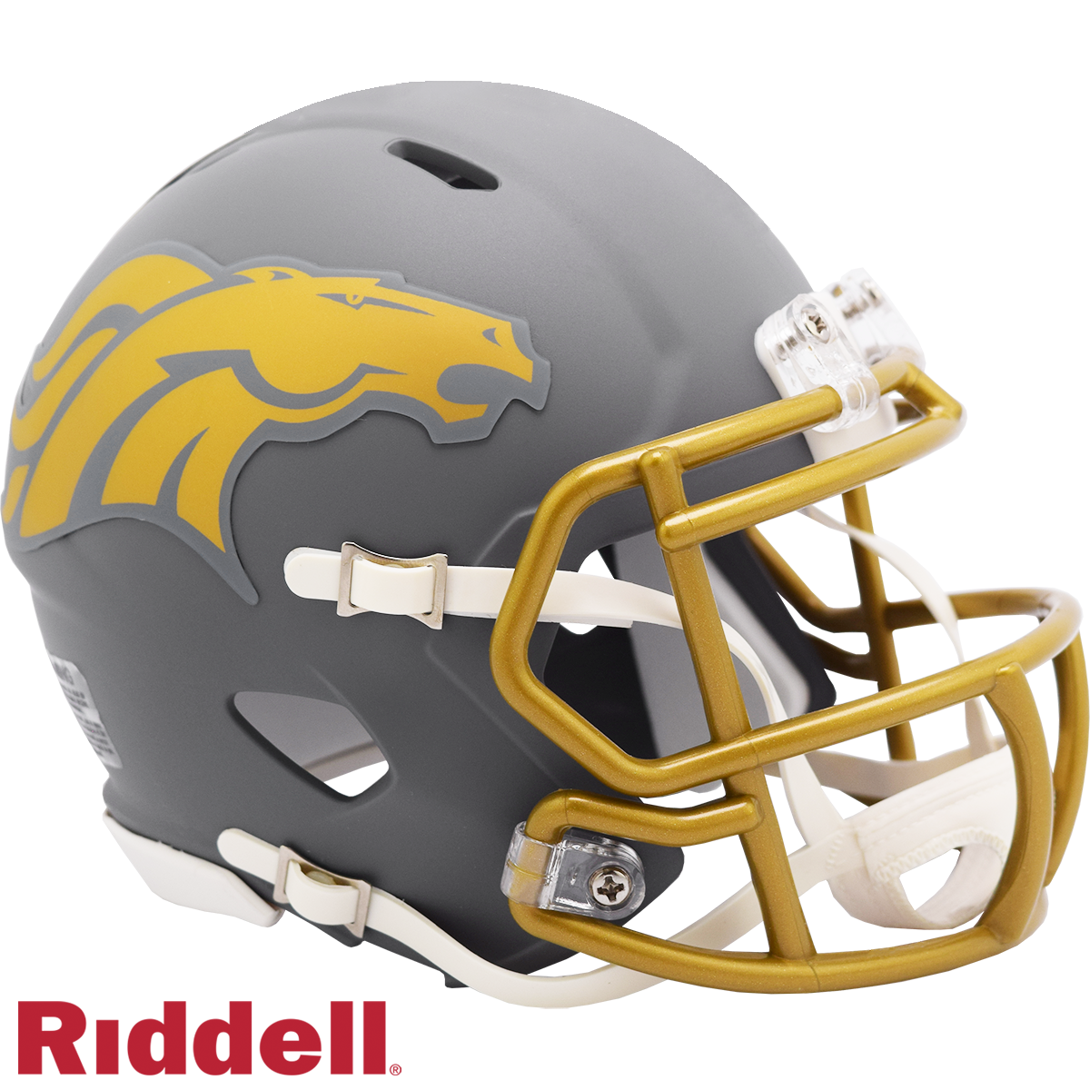 Denver Broncos Slate Riddell Mini Helmet New In Box 42123