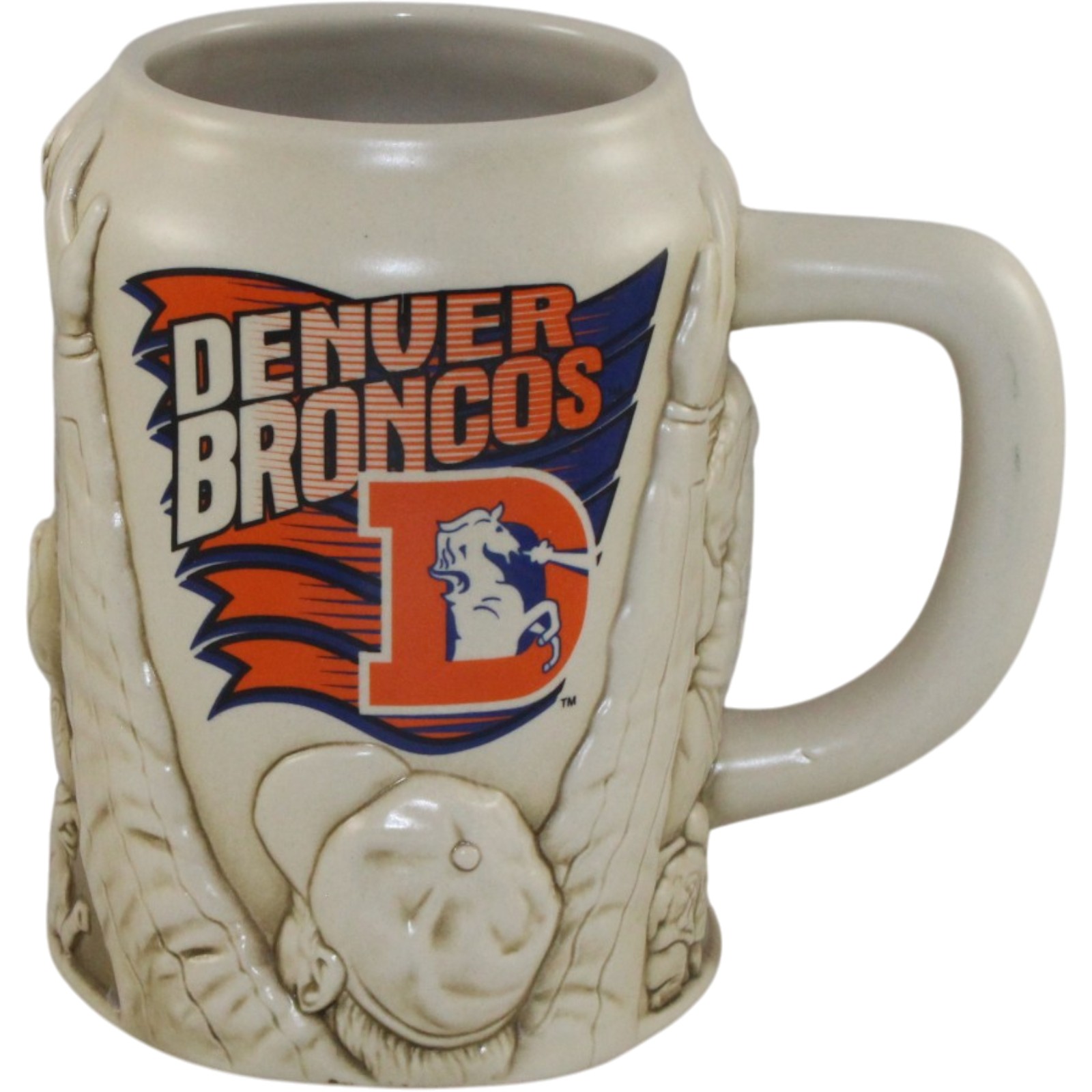 Denver Broncos Sportsteins Sculptured Relief Hoffbrau Ceramic Mug 55502 1 Denver Broncos Sportsteins Sculptured Relief Hoffbrau Ceramic Mug 55502