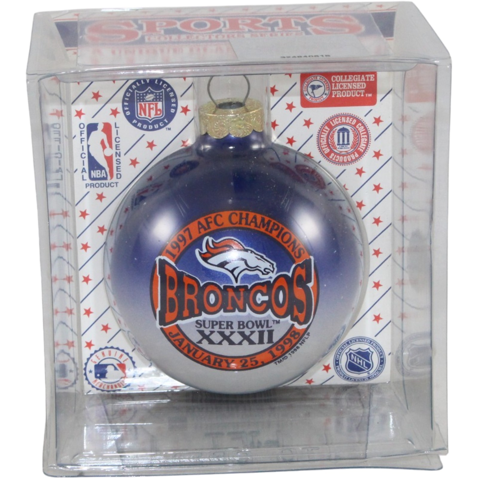 Denver Broncos 1997 AFC Champions Super Bowl XXXII Christmas Ornament 55517