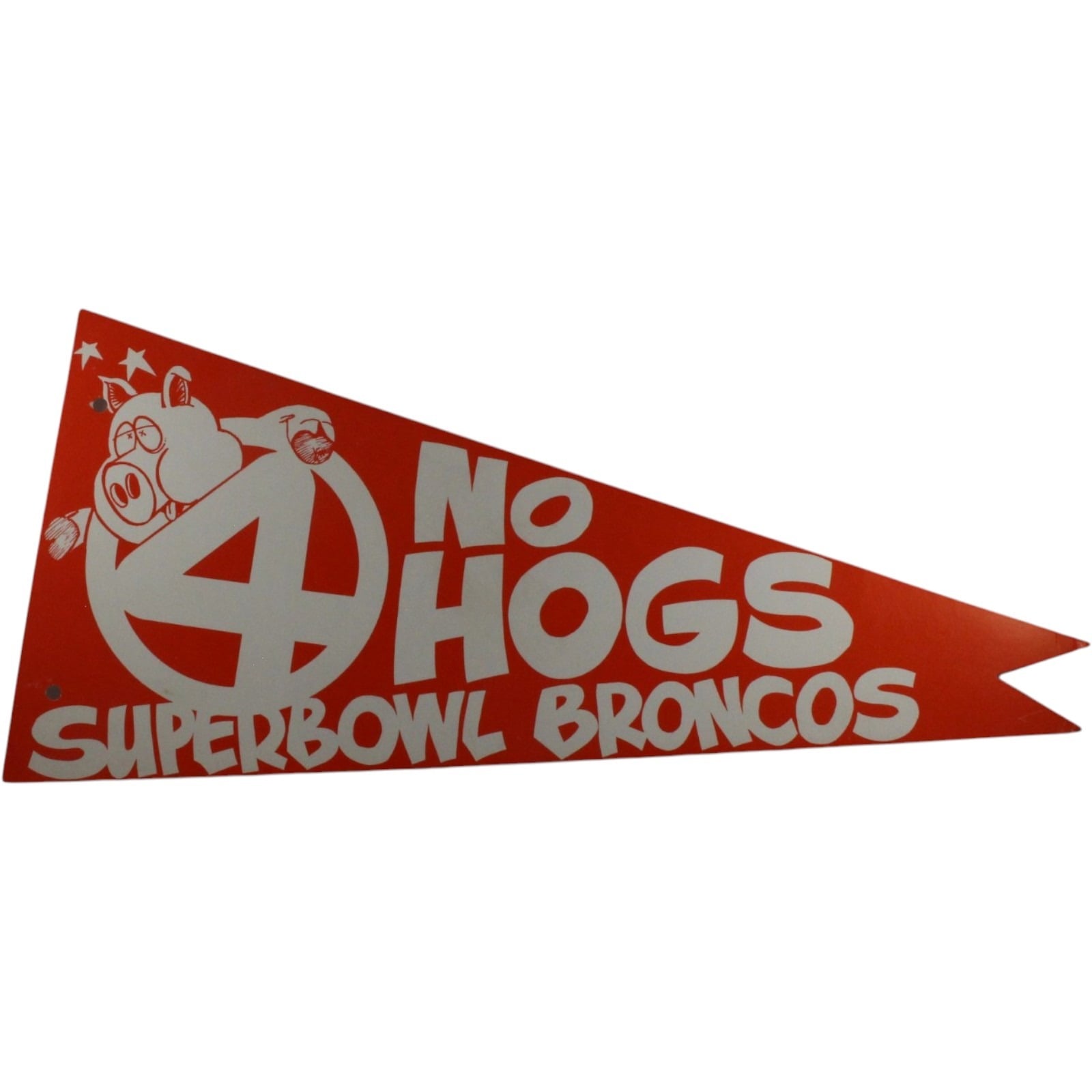Denver Broncos Cardboard Vintage Super Bowl No Hogs Pennant 57505