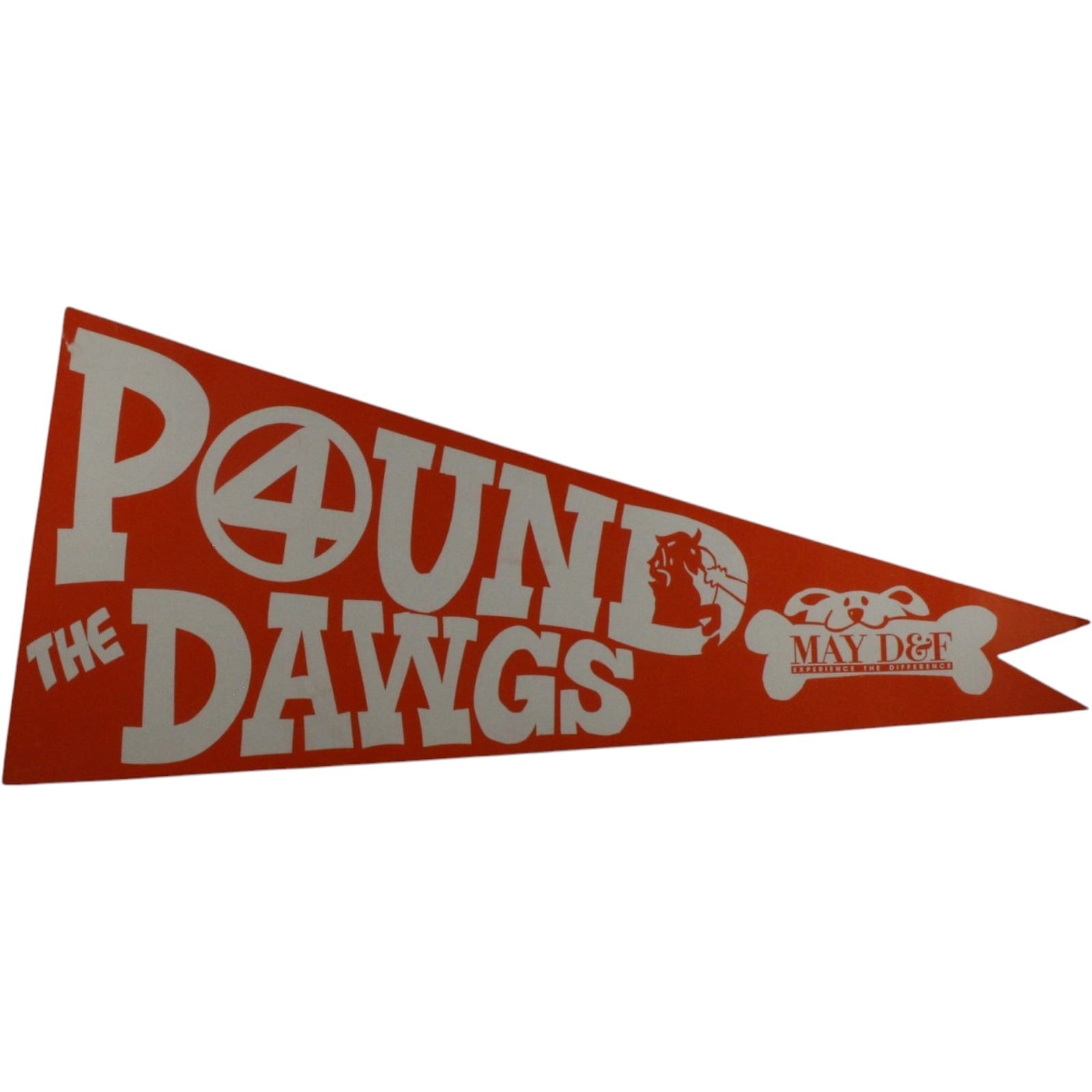 Denver Broncos Pound The Dawgs Pennant Cardboard Vintage 57506