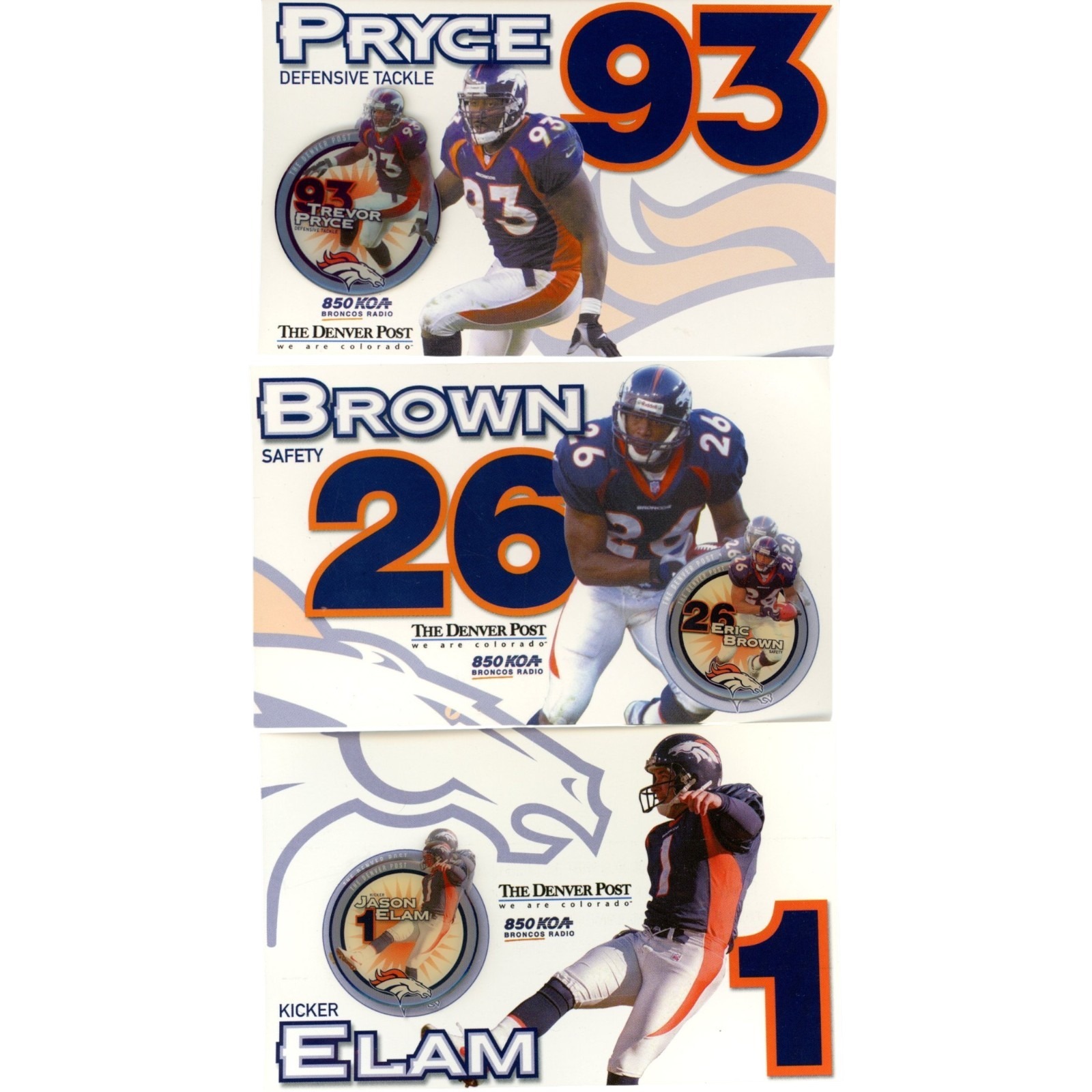 Denver Broncos Denver Post 8 Pin Lot Collectibles 58014 3 Denver Broncos Denver Post 8 Pin Lot Collectibles 58014