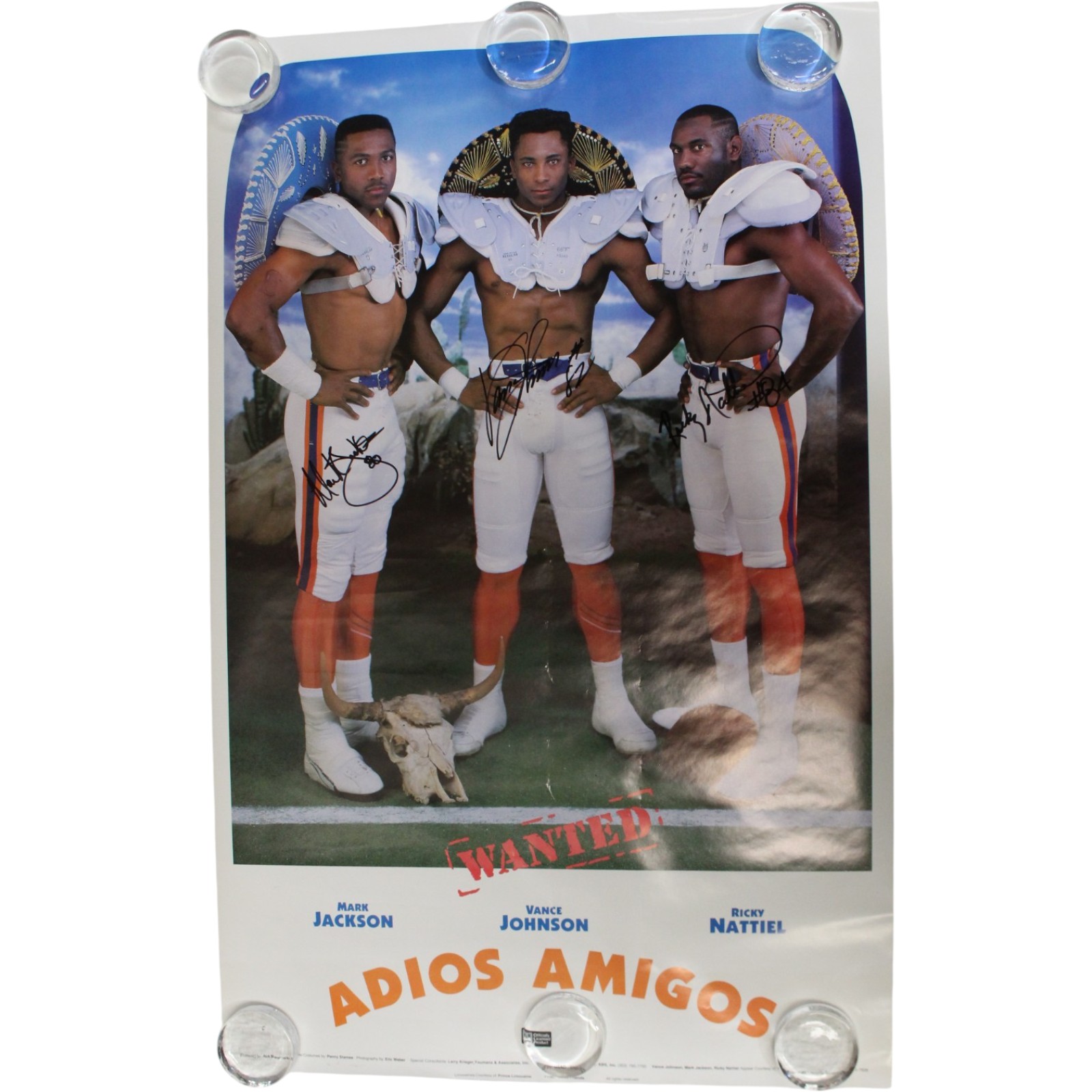 Three Amigos Johnson Nattiel Jackson Signed 1987 Original Poster 22x36 57546 1 Three Amigos Johnson Nattiel Jackson Signed 1987 Original Poster 22x36 57546