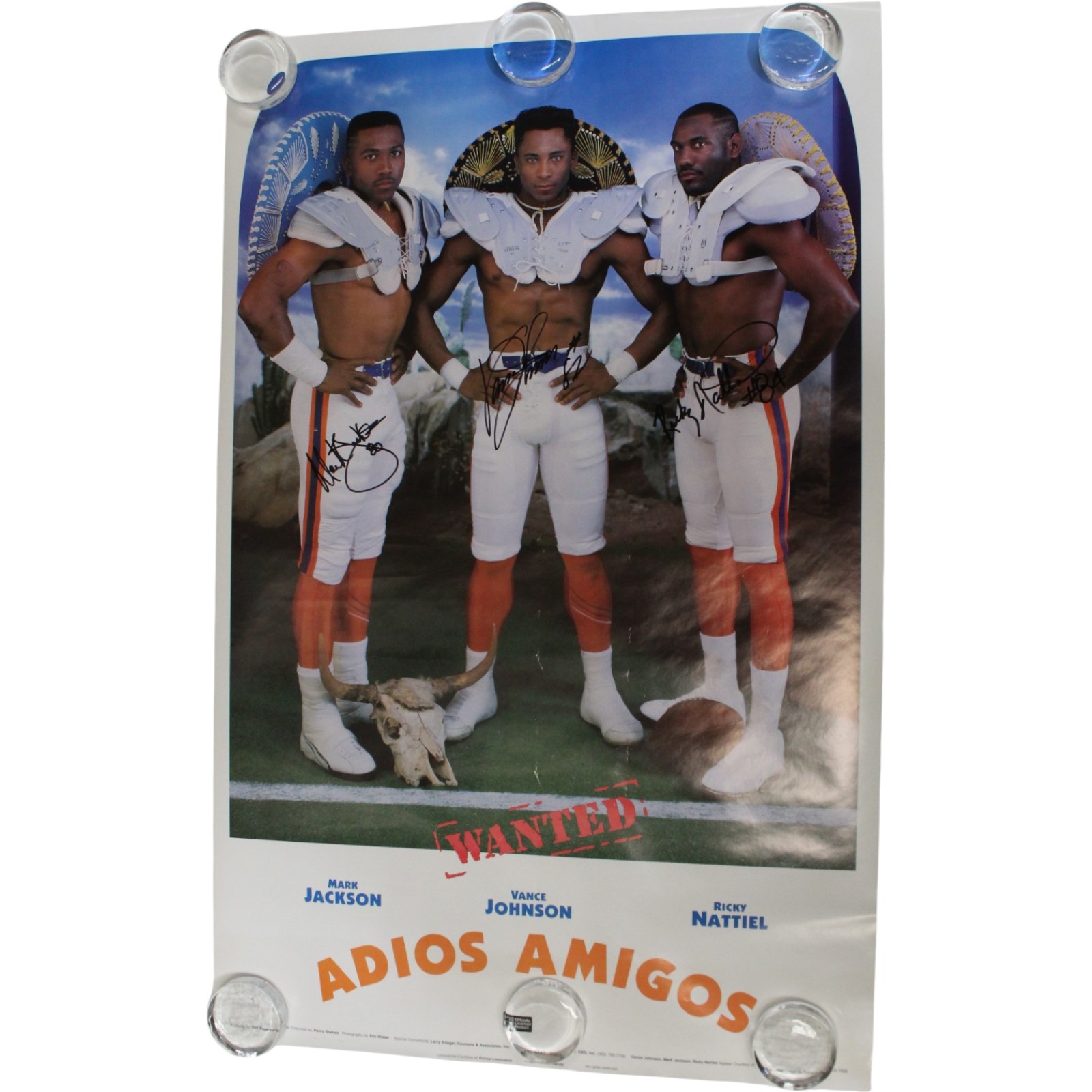 Three Amigos Johnson Nattiel Jackson Signed 1987 Original Poster 22x36 57546 2 Three Amigos Johnson Nattiel Jackson Signed 1987 Original Poster 22x36 57546