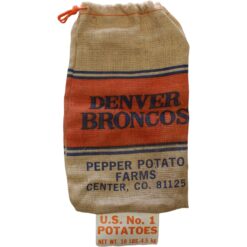 Denver Broncos Vintage Pepper Potato Farms Potato Sack Collectible 55508