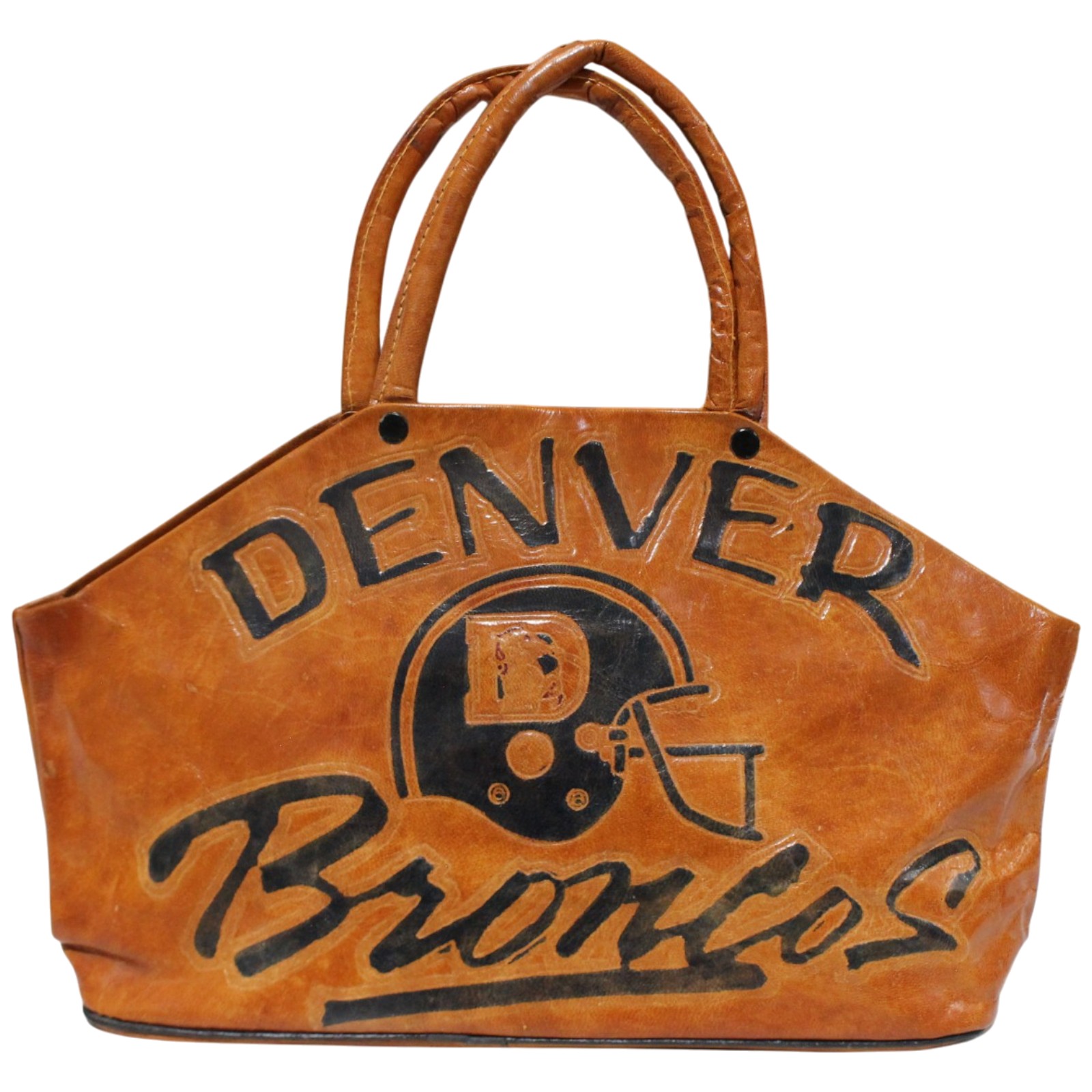 Denver Broncos Retro 1970's Vintage Hand Tooled Leather Purse 55666