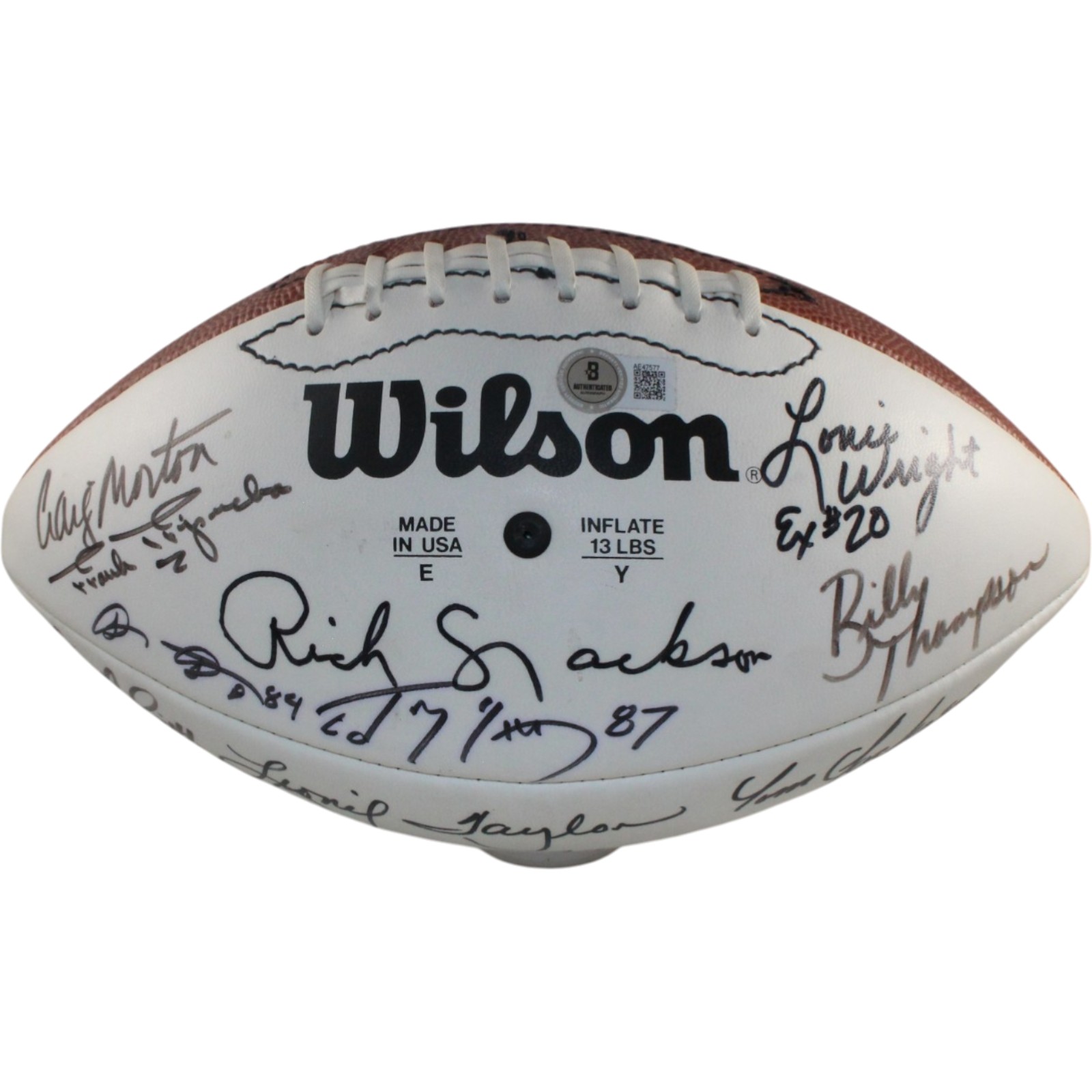 Elway Tripucka Little +19 Signed Denver Broncos Logo Football Beckett 55428 3 Elway Tripucka Little +19 Signed Denver Broncos Logo Football Beckett 55428