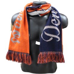 Denver Broncos Knit Scarf Winter Neck New Reversible Womens Glitter Script 20689