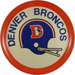 Denver Broncos 14" Metal Serving Tray Vintage Collectible 55496