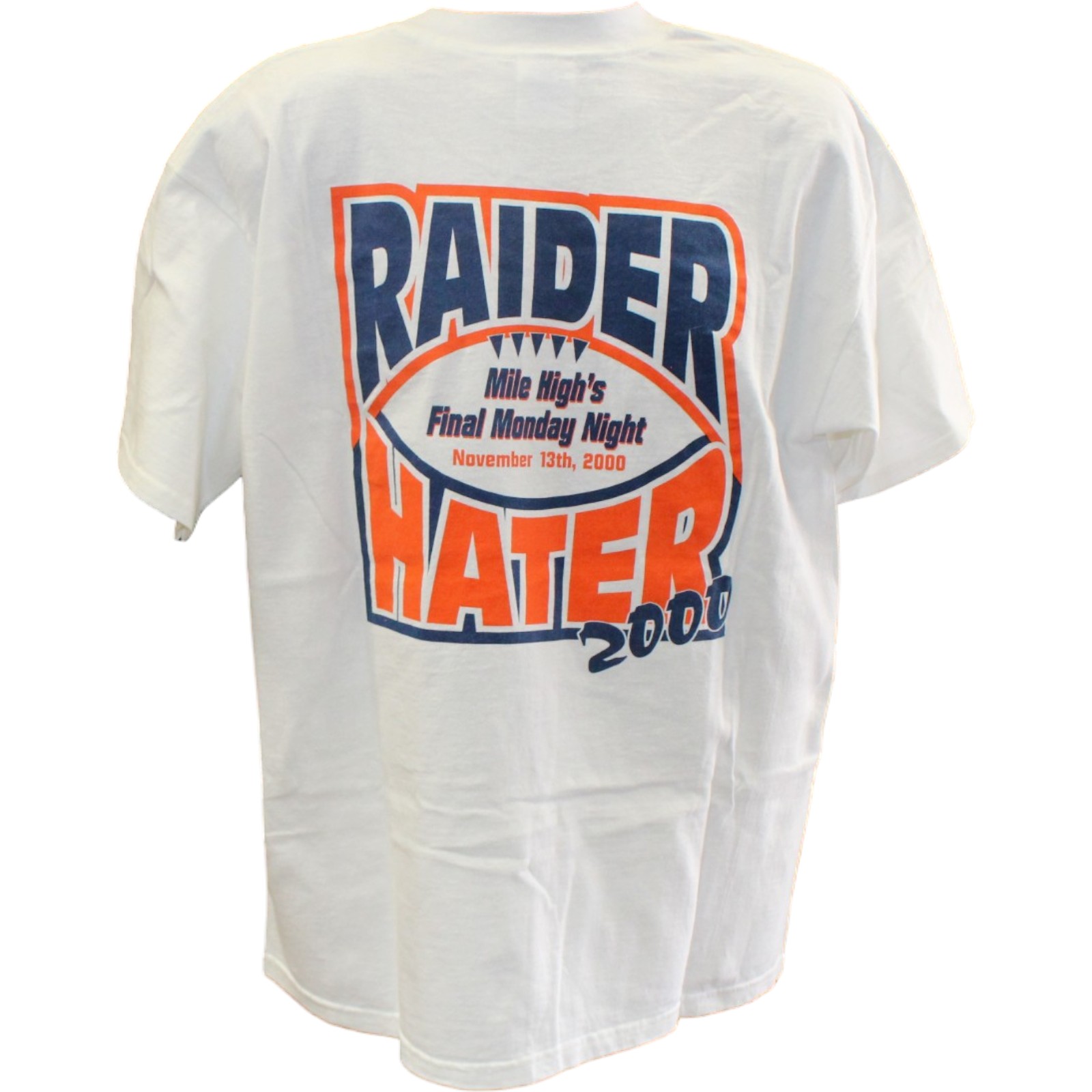 Denver Broncos Raider Hater Collectible Mens Sz XL 850 KOA White T-Shirt 55513