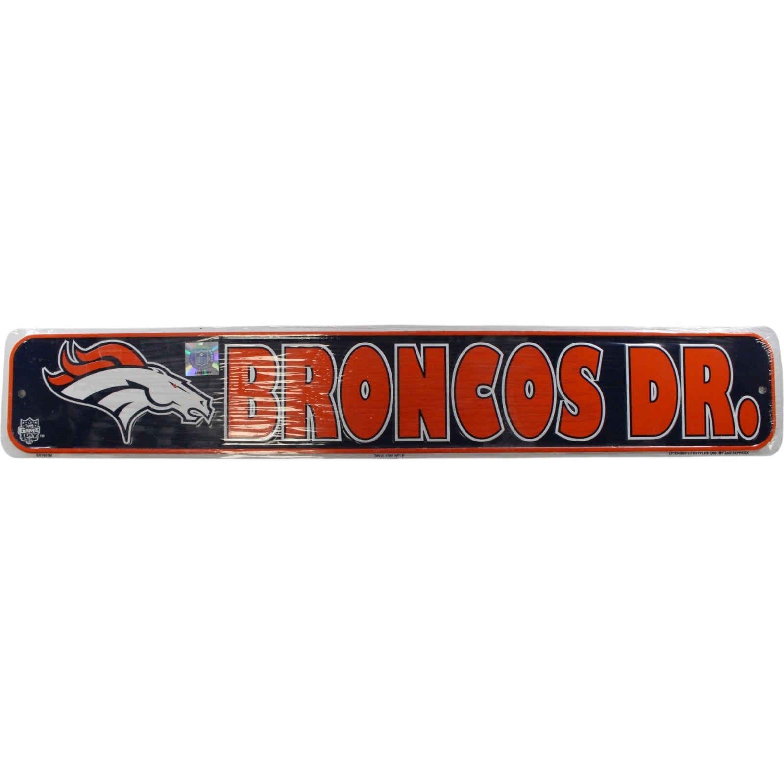 Denver Broncos Broncos Dr. 24x4" Metal 1997 License Plate 57502