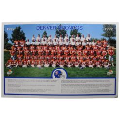 Denver Broncos Gatorade Promotional 1992 Team Roster Photo 55940