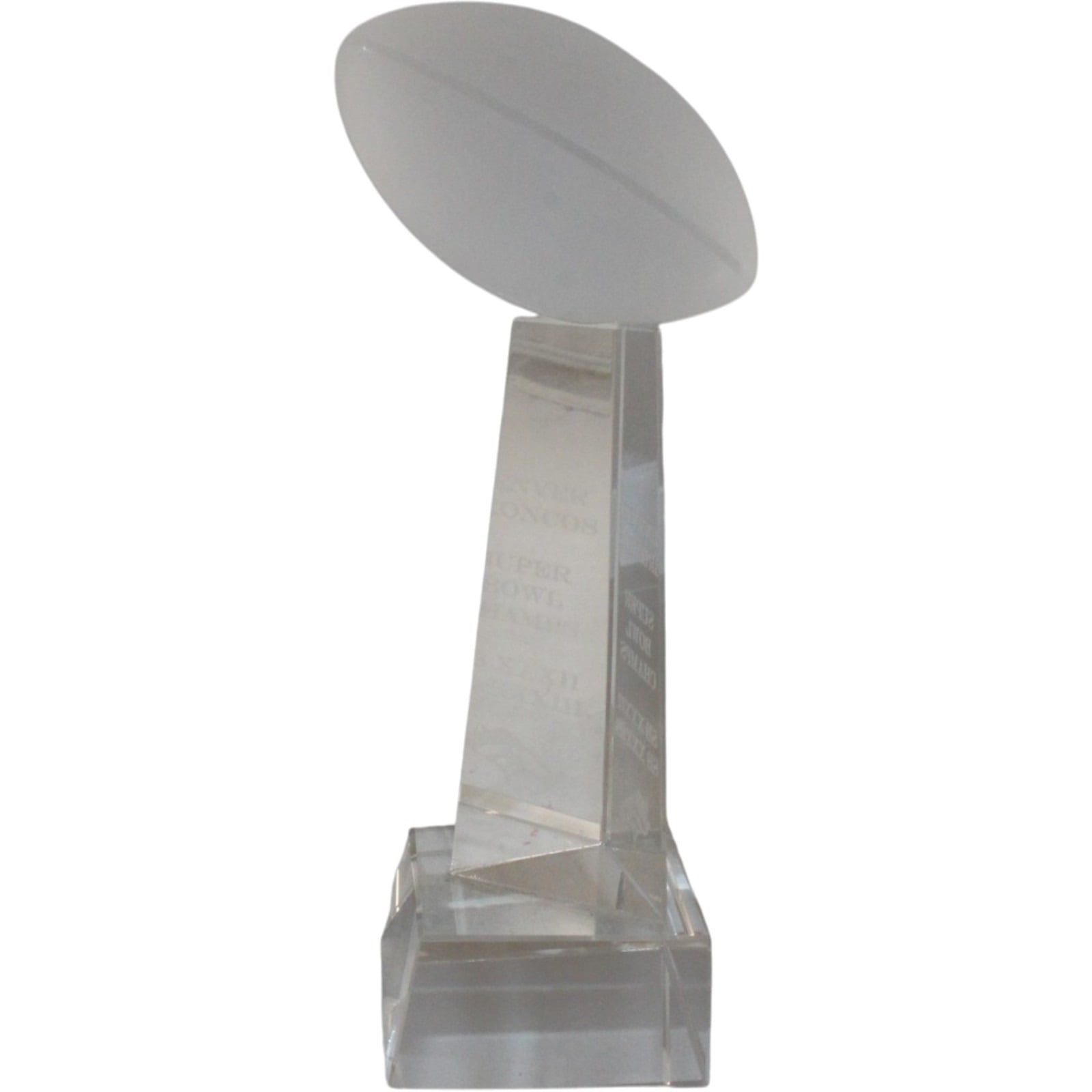 Denver Broncos Super Bowl Champs XXXII & XXXIII Crystal 8" Lombardi Trophy 57832 4 Denver Broncos Super Bowl Champs XXXII & XXXIII Crystal 8" Lombardi Trophy 57832