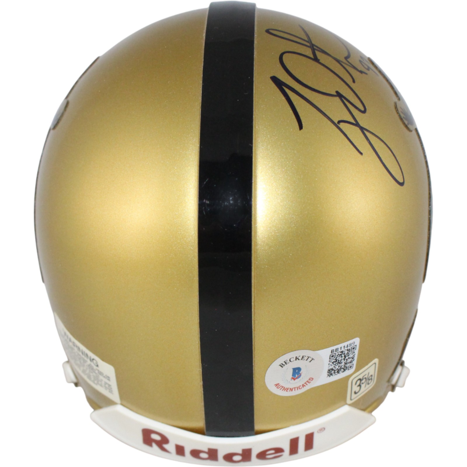 Ty Detymer Autographed/Signed Heisman Trophy VSR4 Gold Mini Helmet Beckett 52746 3 Ty Detymer Autographed/Signed Heisman Trophy VSR4 Gold Mini Helmet Beckett 52746
