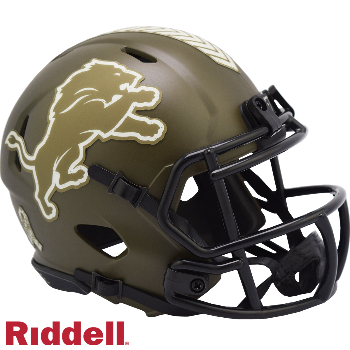 Detroit Lions Riddell New In Box 2022 Salute to Service Mini Helmet 35147