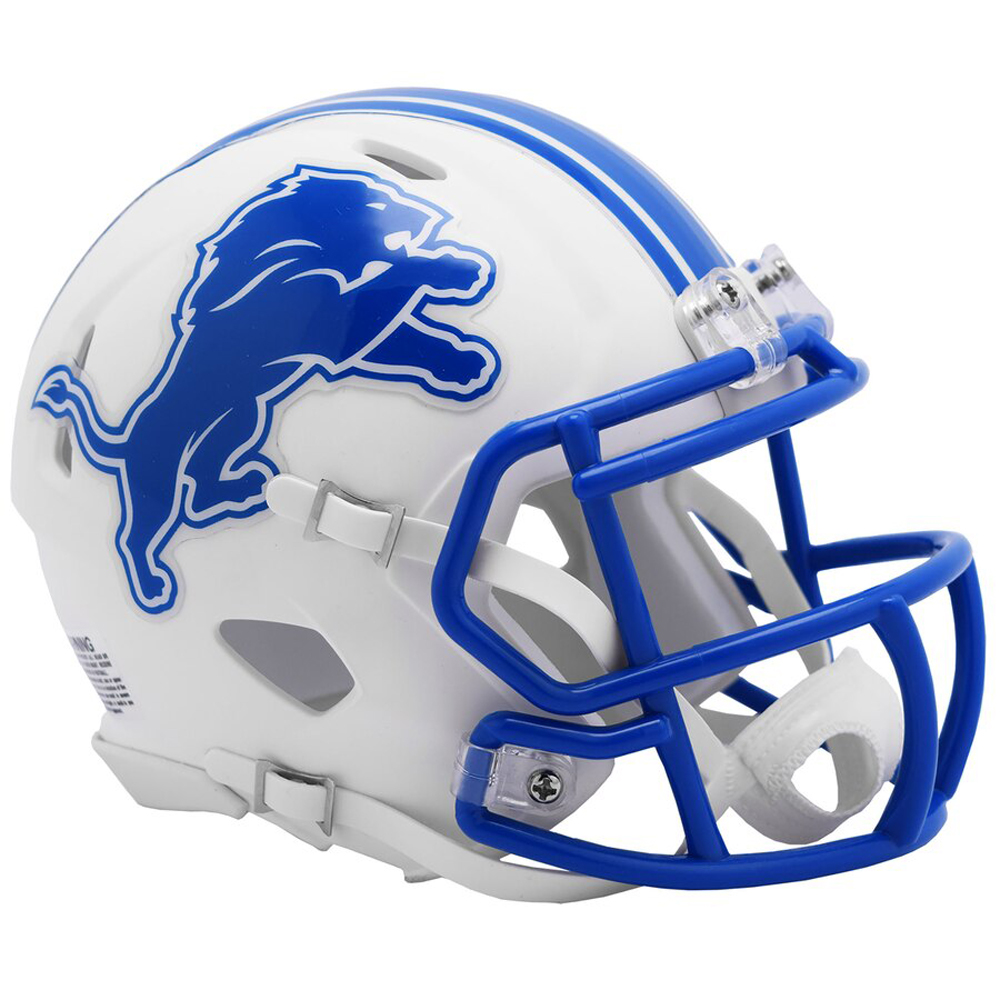 Detroit Lions Full Size White Matte Speed Replica Helmet New In Box