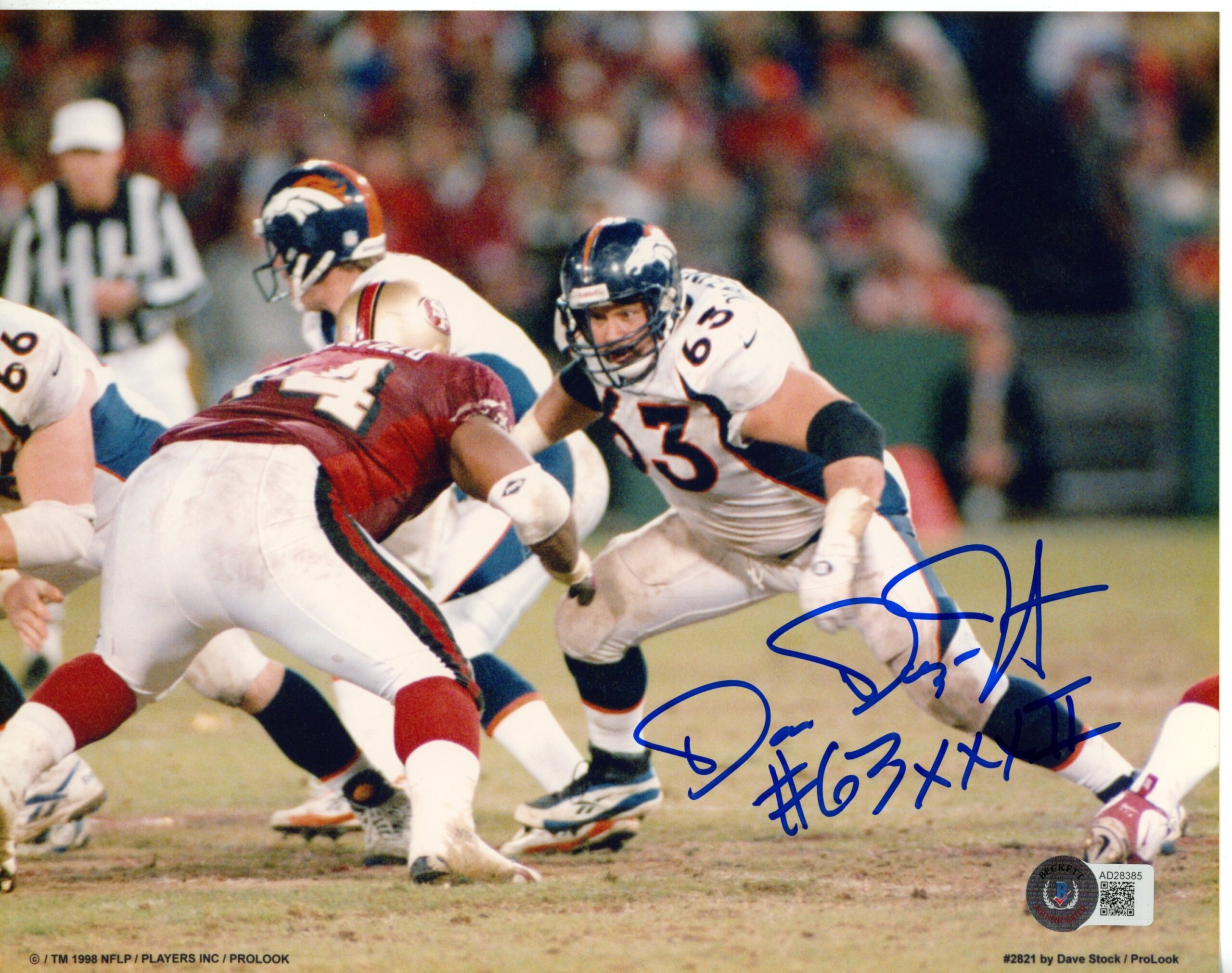 David Diaz Infante Autographed Denver Broncos 8x10 Photo XXXII Beckett 55805