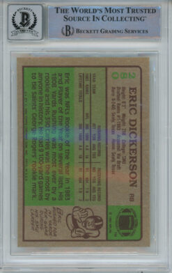 Eric Dickerson Signed 1984 Topps #280 Rookie Card HOF Beckett 10 Slab