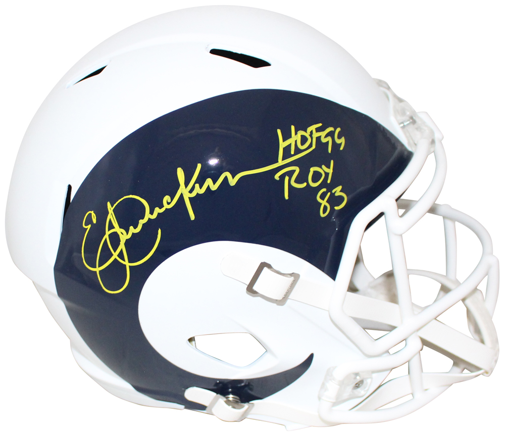 Eric Dickerson Signed Los Angeles Rams F/S AMP Helmet HOF & ROY Beckett