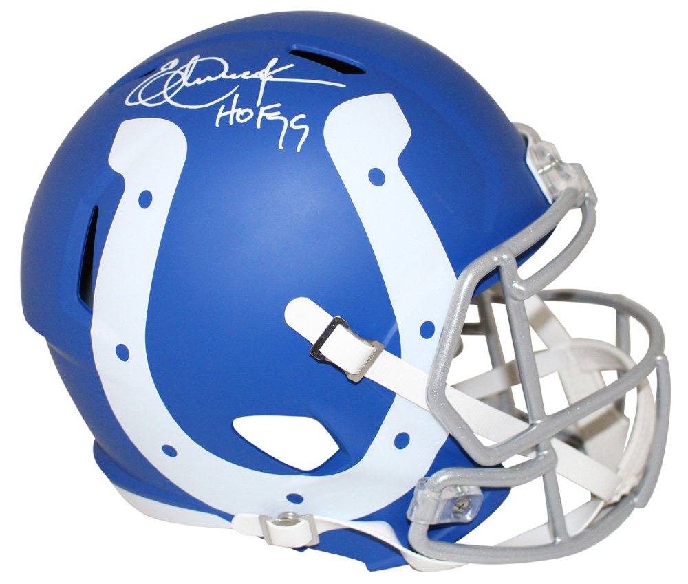 Eric Dickerson Autographed Indianapolis Colts F/S AMP Helmet HOF BAS 28123