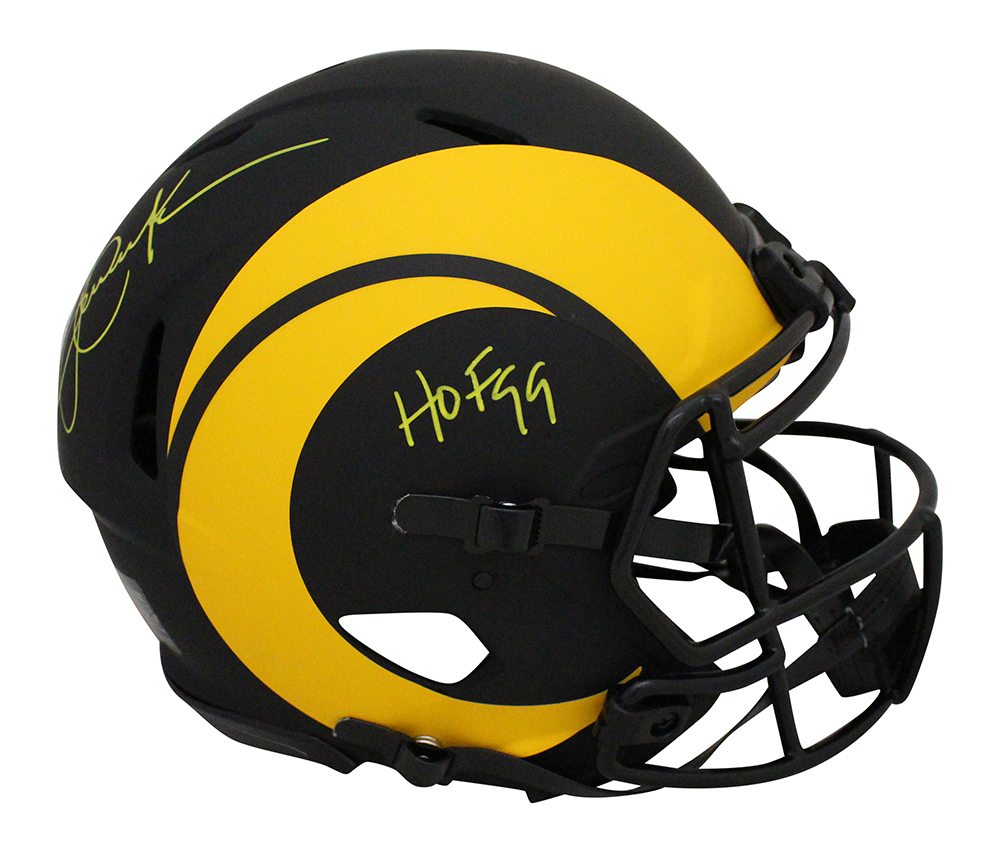 Eric Dickerson Signed Los Angeles Rams Authentic Eclipse Helmet HOF BAS