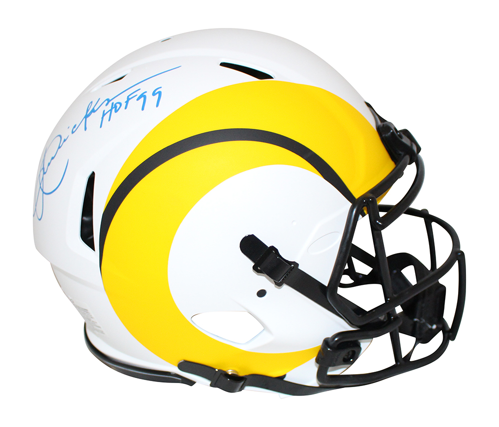 Eric Dickerson Signed Los Angeles Rams Authentic Lunar Helmet HOF BAS