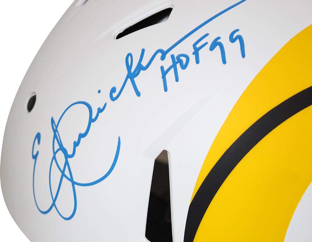 Eric Dickerson Signed Los Angeles Rams Authentic Lunar Helmet HOF BAS