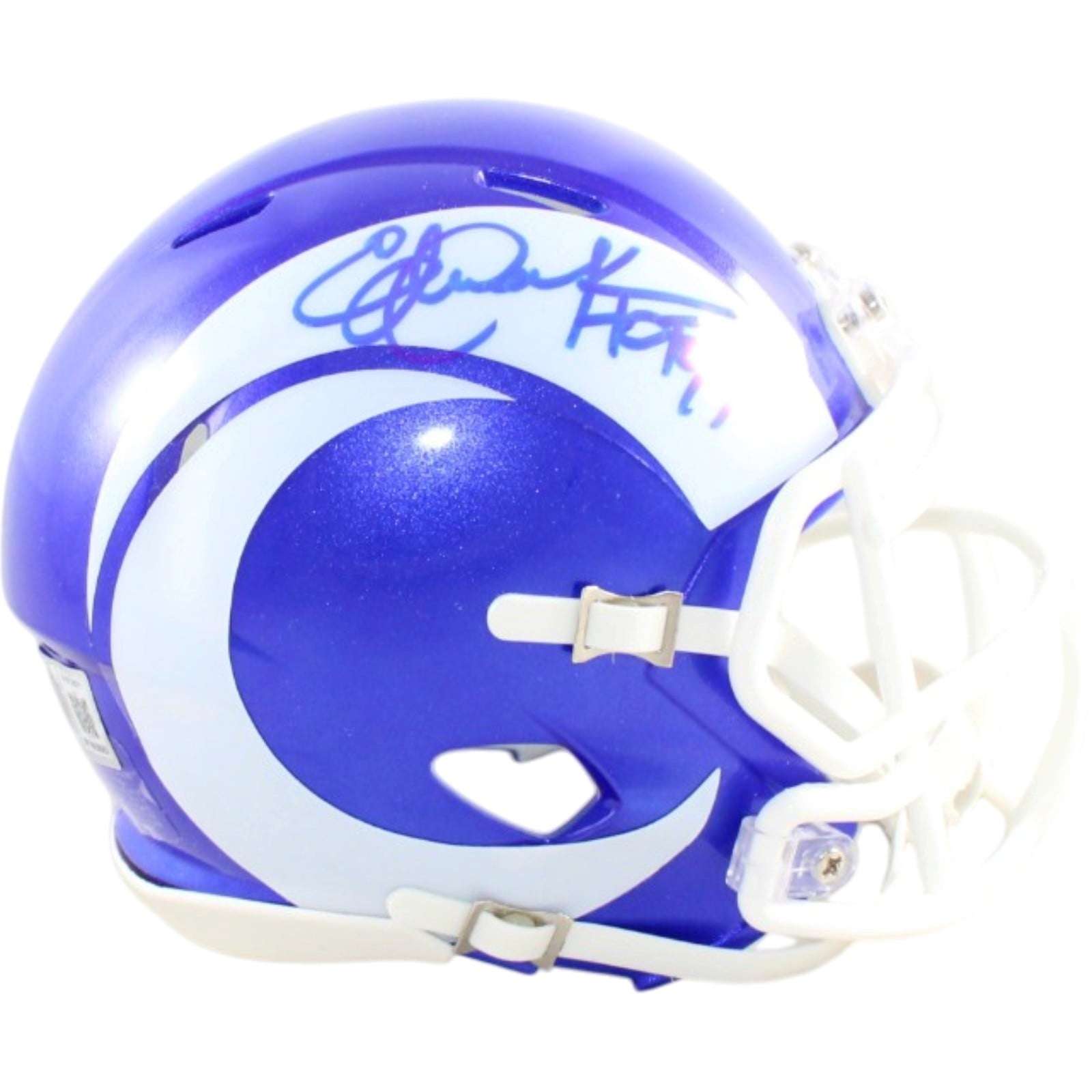 Eric Dickerson Autographed Los Angeles Rams Helmet Mini Alt 26 Beckett W 58806