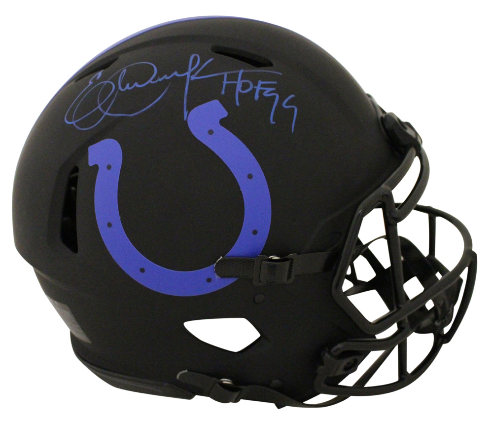 Eric Dickerson Signed Indianapolis Colts Authentic Eclipse Helmet HOF BAS 28125