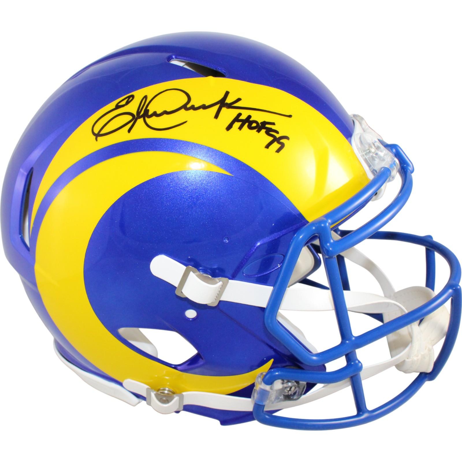 Eric Dickerson Autographed Los Angeles Rams Authentic Helmet HOF Beckett 54052
