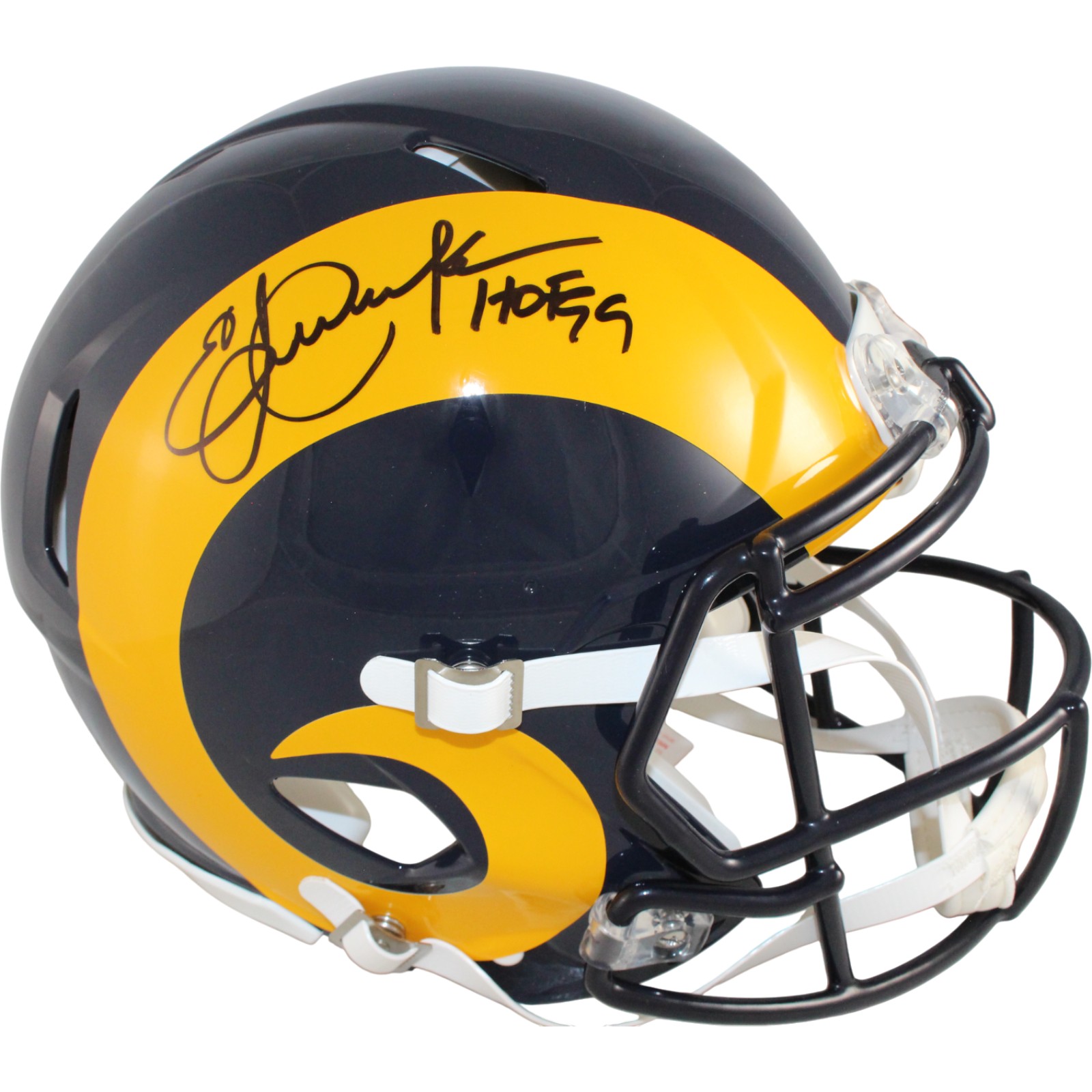 Eric Dickerson Signed Los Angeles Rams Authentic TB Helmet HOF Beckett 54046