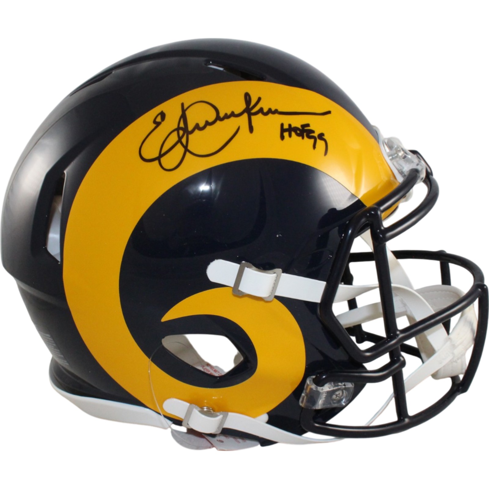 Eric Dickerson Autographed St Louis Rams Authentic TB Helmet HOF Beckett W 55258 1 Eric Dickerson Autographed St Louis Rams Authentic TB Helmet HOF Beckett W 55258