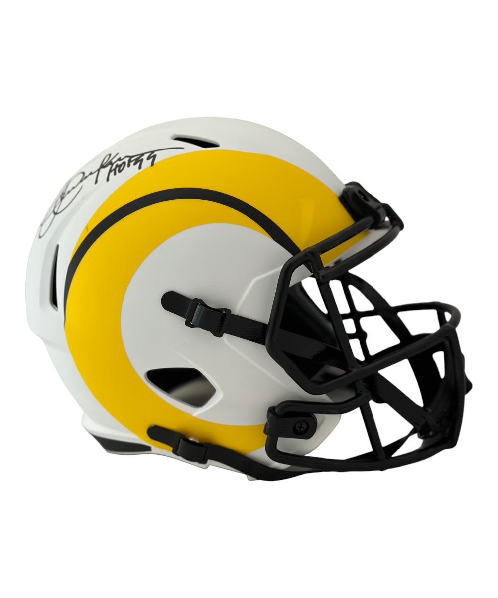 Eric Dickerson Signed Los Angeles Rams Lunar F/S HOF Helmet Beckett