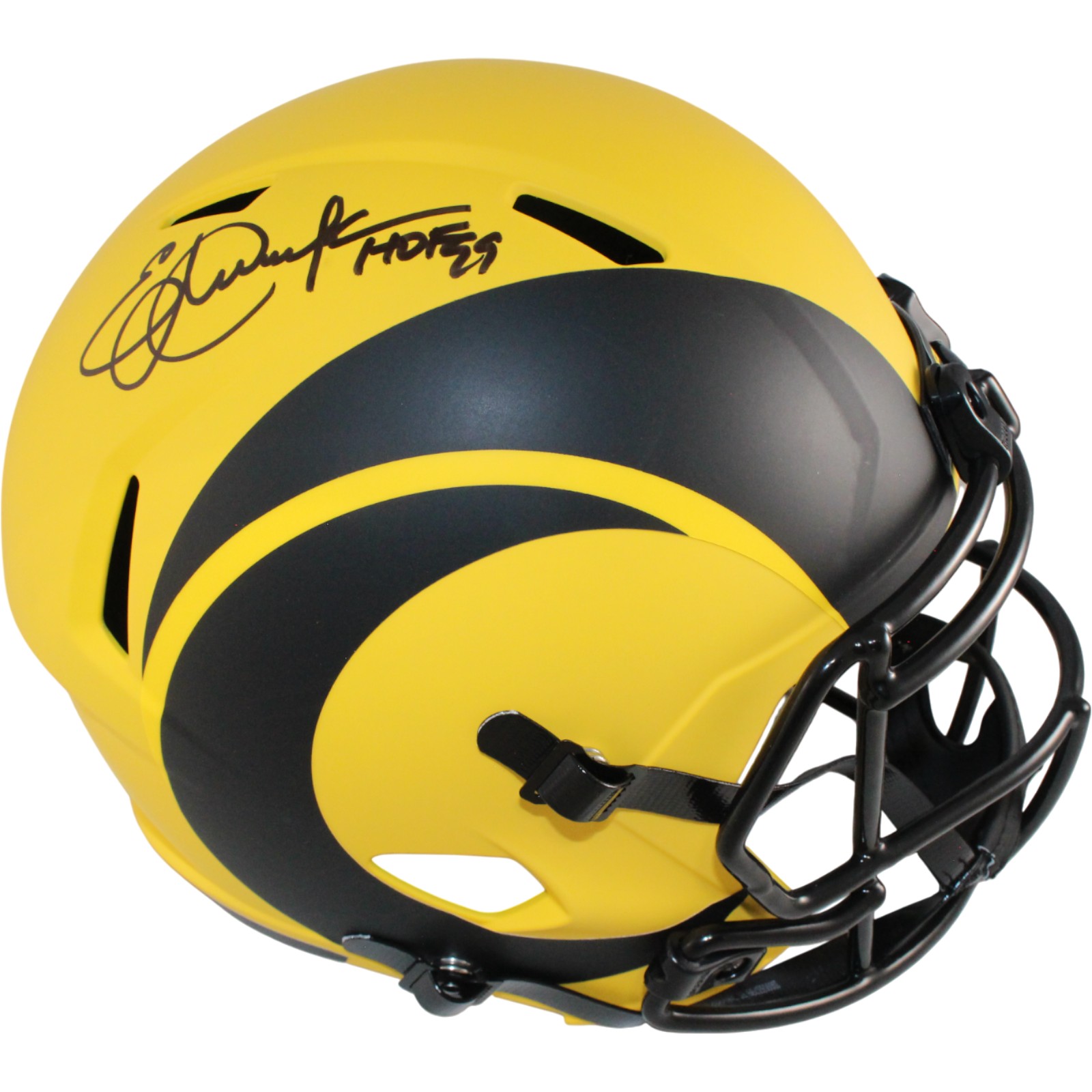 Eric Dickerson Autographed Los Angeles Rams F/S Rave Helmet HOF Beckett 54060