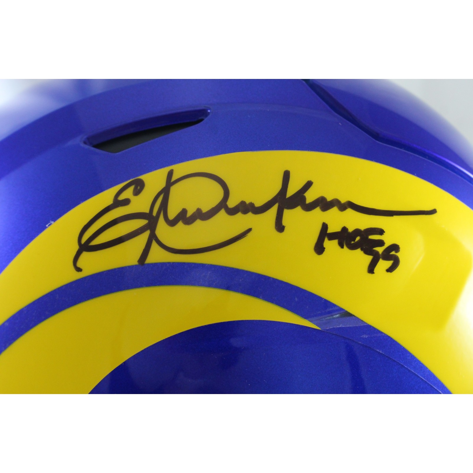 Eric Dickerson Autographed Los Angeles Rams SpeedFlex Helmet Beckett WIT 55261