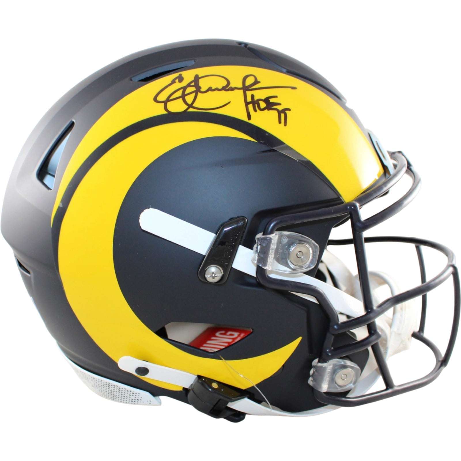 Eric Dickerson Signed Los Angeles Rams Helmet Speedflex Rival Beckett WIT 58823 1 Eric Dickerson Signed Los Angeles Rams Helmet Speedflex Rival Beckett WIT 58823