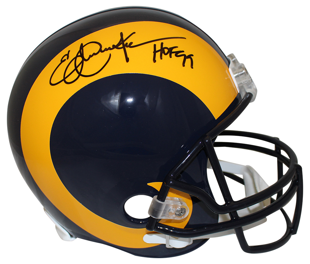 Eric Dickerson Signed Los Angeles Rams F/S 1981-99 VSR4 Helmet HOF BAS