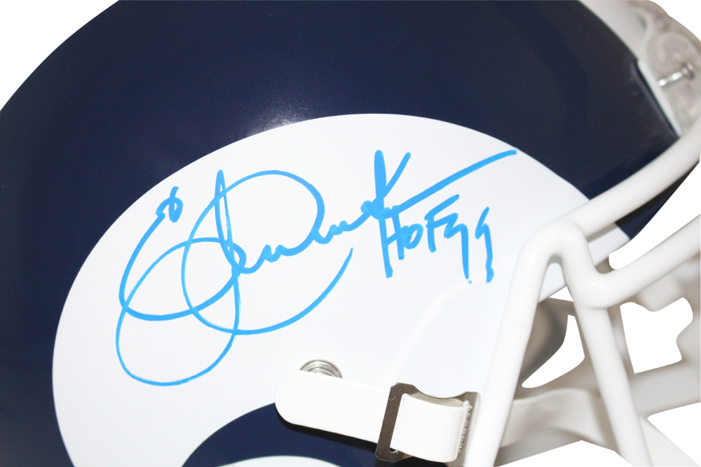 Eric Dickerson Autographed Los Angeles Rams F/S Flat White Helmet