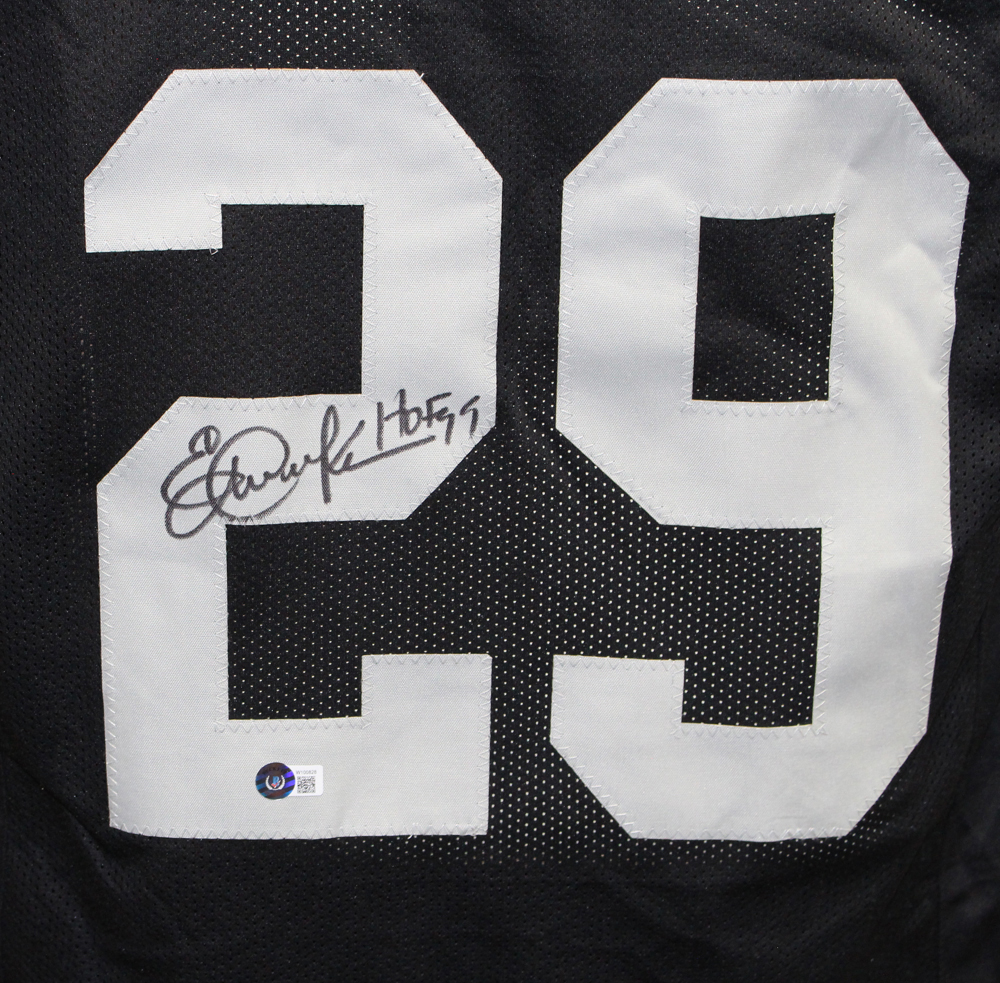 Eric Dickerson Autographed/Signed Pro Style XL Black Jersey Beckett