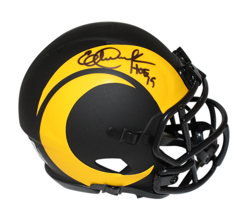Eric Dickerson Signed Los Angeles Rams Eclipse Mini Helmet HOF Beckett 