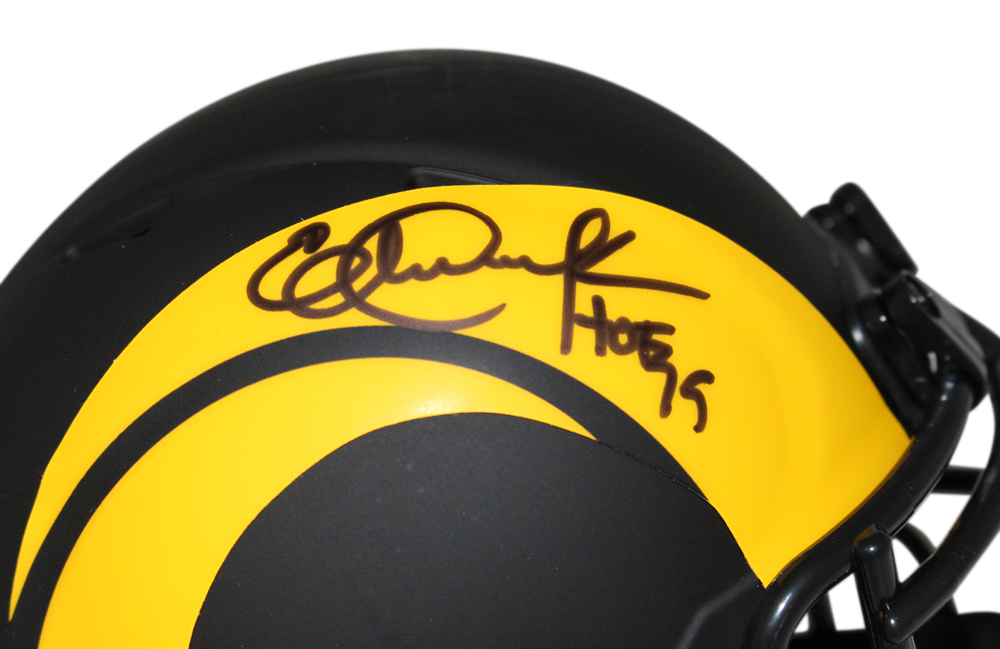 Eric Dickerson Signed Los Angeles Rams Eclipse Mini Helmet HOF Beckett