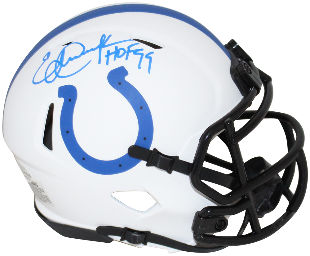 Eric Dickerson Autographed Indianapolis Colts Lunar Mini Helmet HOF BAS