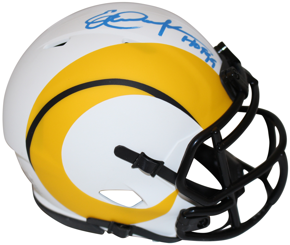 Eric Dickerson Autographed/Signed Rams Lunar Mini Helmet HOF 99 Beckett