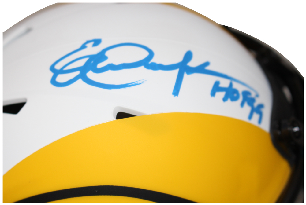 Eric Dickerson Autographed/Signed Rams Lunar Mini Helmet HOF 99 Beckett