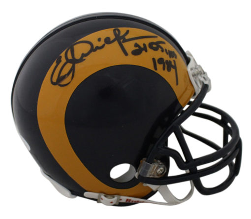 Eric Dickerson Autographed Los Angeles Rams Mini Helmet JSA 24557