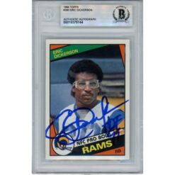Eric Dickerson Autographed/Signed 1984 Topps #280 Trading Card Beckett 52913