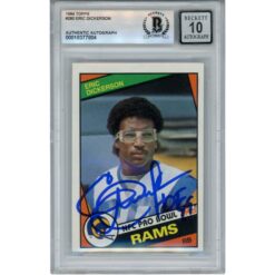 Eric Dickerson Autographed 1984 Topps #280 Grade 10 Trading Card Beckett 52994